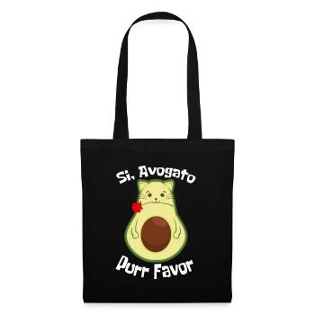 Avogato Drôle d’avocat Guacamole Ronronner Faveur Rose - Sac en tissu - noir - Devant