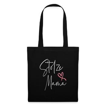 stolze mama - Stoffbeutel - Schwarz - Vorne