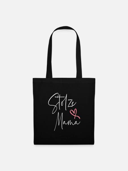 stolze mama - Stoffbeutel - Schwarz