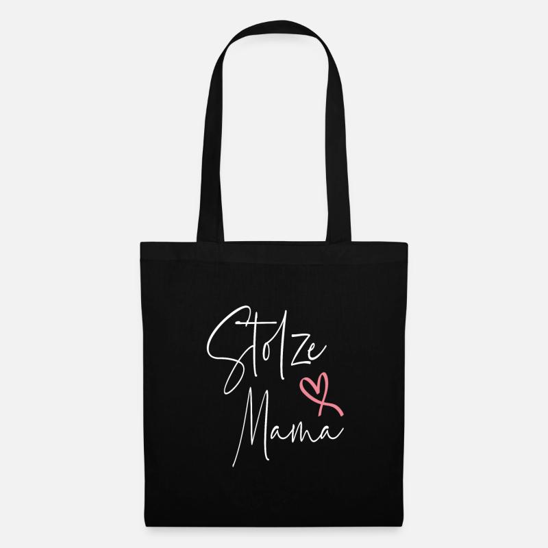 stolze mama - Stoffbeutel - Schwarz