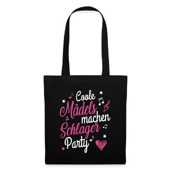 coole mädels machen schlager party - Stoffbeutel - Schwarz - Vorne