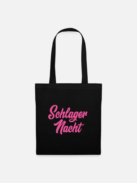 schlager nacht - Stoffbeutel - Schwarz
