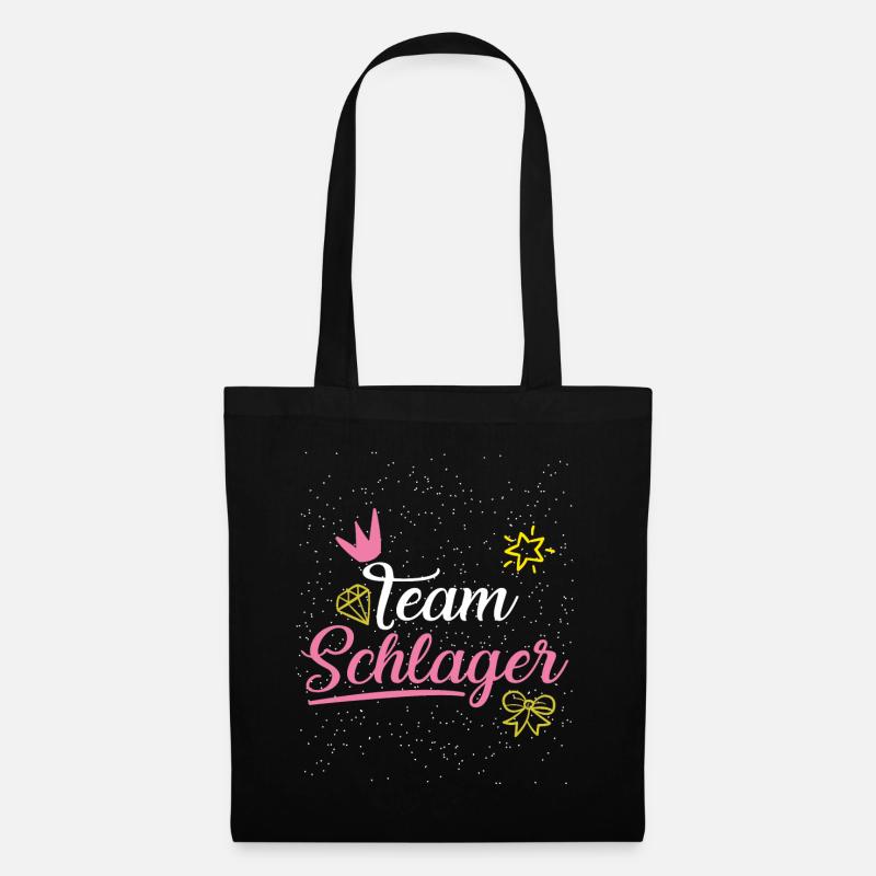 team schlager - Stoffbeutel - Schwarz
