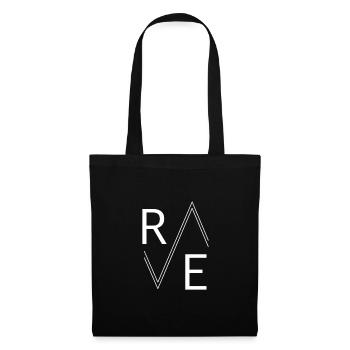 rave - Stoffbeutel - Schwarz - Vorne