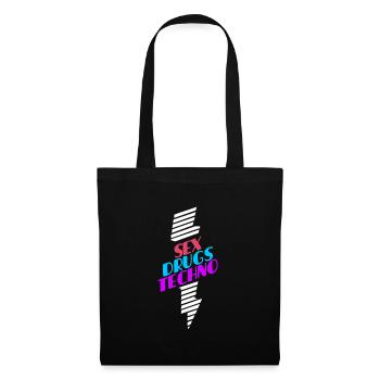 sexe drogues techno - Sac en tissu - noir - Devant