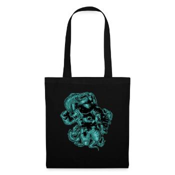 Diver sport diving suit sea bottom motif - Tote Bag - black - Front