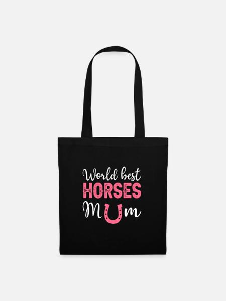 World best horses mum - Stoffbeutel - Schwarz