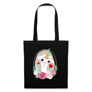 Lamacorn llama unicorn gift idea birthday - Tote Bag - black - Front