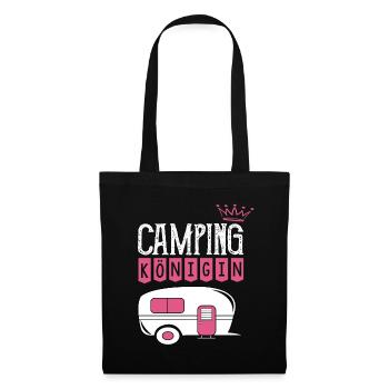Camping Queen - Stoffbeutel - Schwarz - Vorne