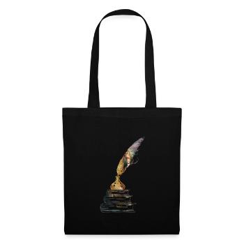 Book book stack with inkwell vintage design - Tote Bag - black - Front