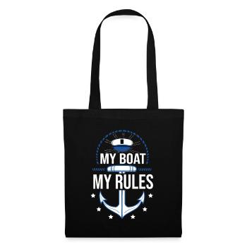 My Boat My Rules Gift Boat Owners - Tote Bag - black - Front