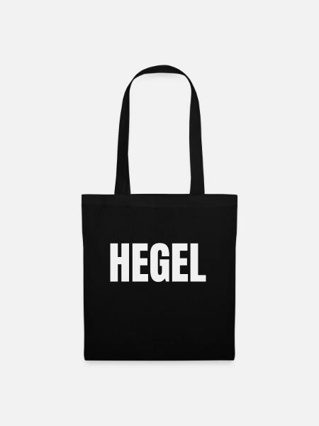 Georg Friedrich Wilhelm Hegel Schrift - Stoffbeutel - Schwarz