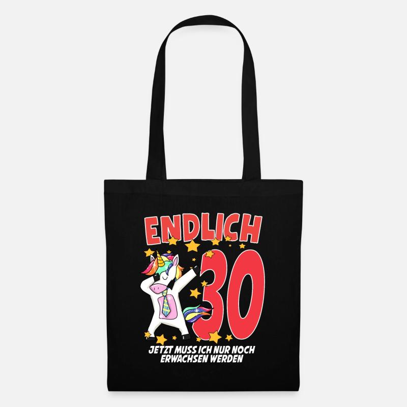 Endlich 30 - Stoffbeutel - Schwarz