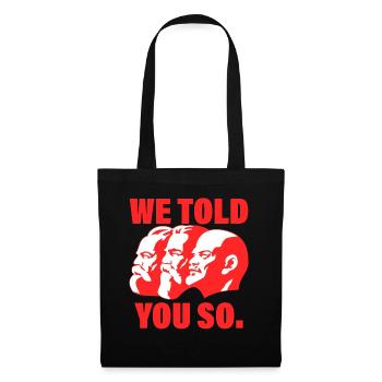 Marx, Engels et Lénine communiste Dicta - Sac en tissu - noir - Devant