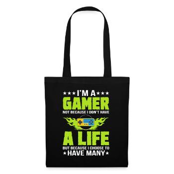 Gamer Gamer Funny DNA - Sac en tissu - noir - Devant