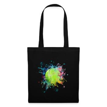 A eau explosion de couleur Splash Design Tennis Ball - Sac en tissu - noir - Devant