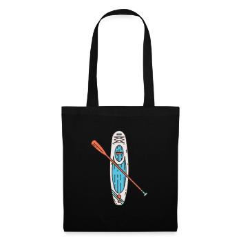 SUP Stand Up Paddle Board Standup Paddeling - Stoffbeutel - Schwarz - Vorne