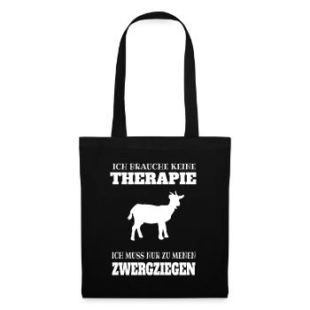 Zwergziegen Zwergziege Landwirt Und Ziegenzüchter - Stoffbeutel - Schwarz - Vorne
