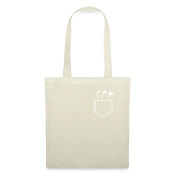 Golfschläger Putter Driver Golf Lustige Tasche - Stoffbeutel - Natur - Vorne