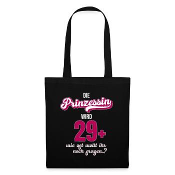 Ich bin 29 +. Ideal als Geschenk zum 30er. - Stoffbeutel - Schwarz - Vorne