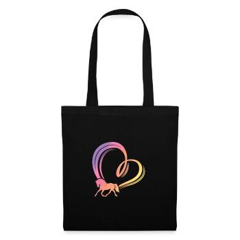 Heart Rainbow Horse - Tote Bag - black - Front