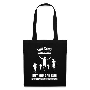 Jogging Marathon Runner Funny Shirt Gift Idea - Tote Bag - black - Front