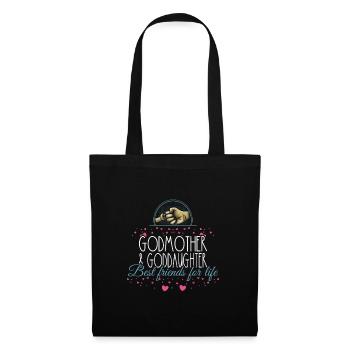 Godmother & Goddaughter Best friends for life - Sac en tissu - noir - Devant