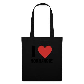 Normand: I Love Normandie J t'aime Normandie - Sac en tissu - noir - Devant