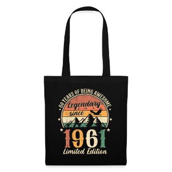 60 ans d’anniversaire rétro Légendaire depuis 1961 - Sac en tissu - noir - Devant