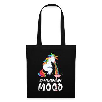 La licorne de vomi drôle - Sac en tissu - noir - Devant
