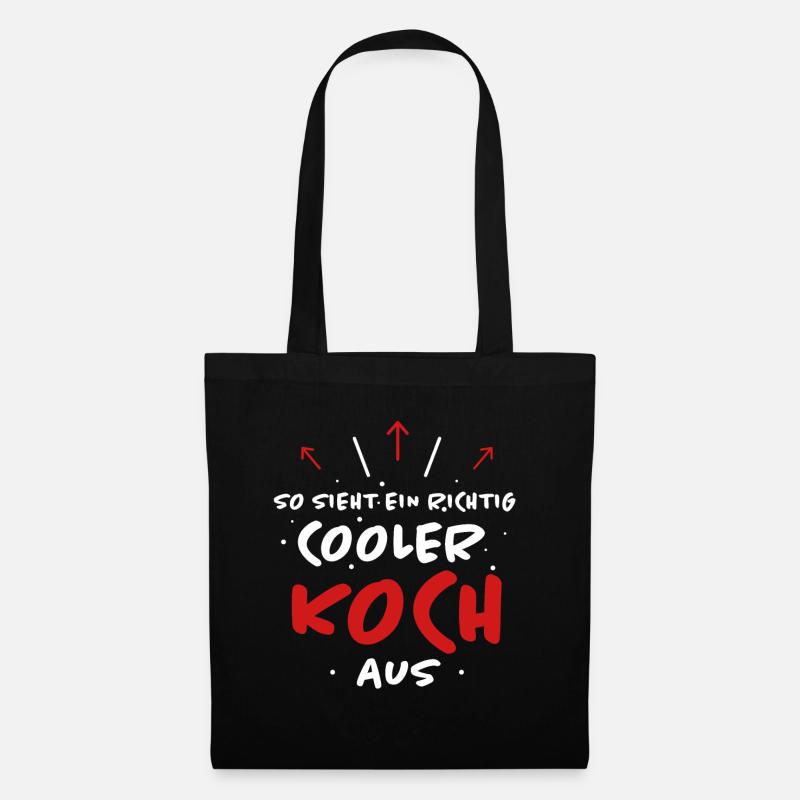 Koch Lustiger Spruch Kochen Küche Beruf Geschenk - Stoffbeutel - Schwarz