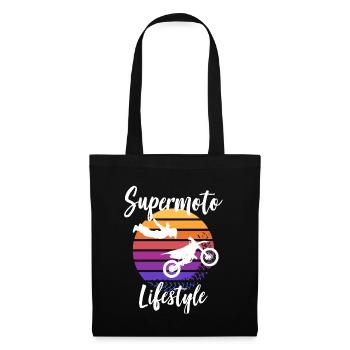 Moto Supermoto Biker Lifestyle - Sac en tissu - noir - Devant