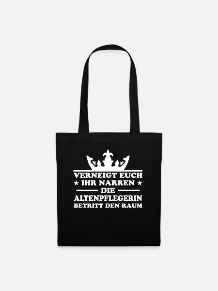 Altenpflegerin Lustiger Spruch Pflegerin Geschenk - Stoffbeutel - Schwarz