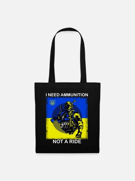 Pace Ucraina stand con ucraino stop guerra Kiev h - Borsa di stoffa - nero