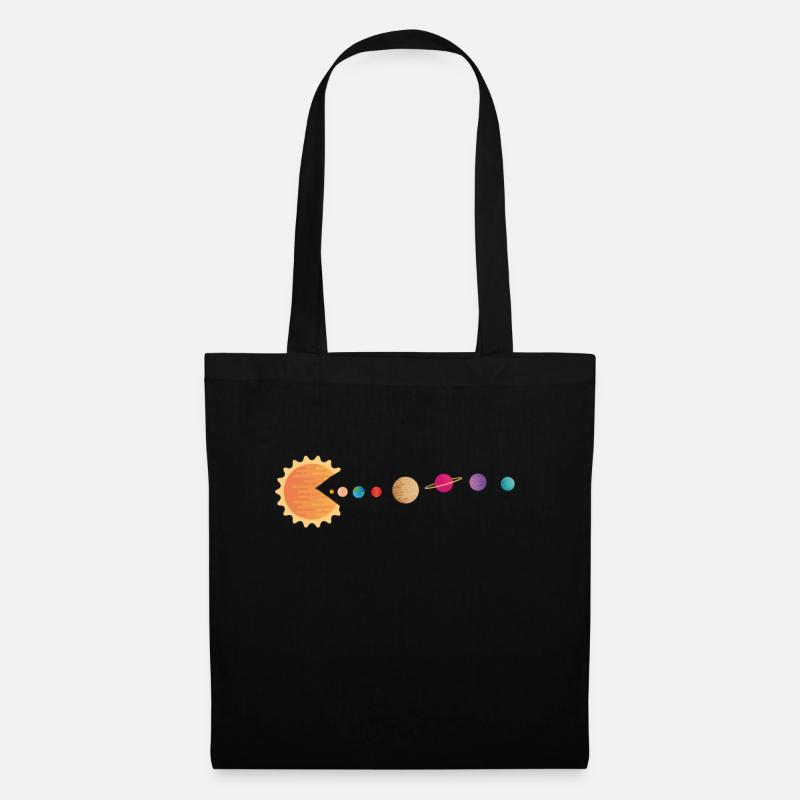 Funny Sun Planets Outer Space Galaxy Solar System - Sac en tissu - noir
