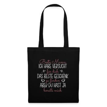 Beste Mama - Stoffbeutel - Schwarz - Vorne