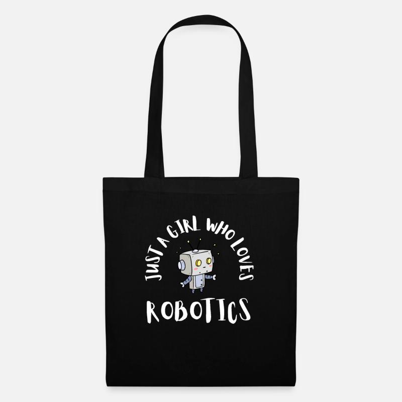 Robotics Robots Droid Builder And Robotics - Stoffbeutel - Schwarz
