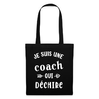 Je suis une coach qui déchire - Sac en tissu - noir - Devant