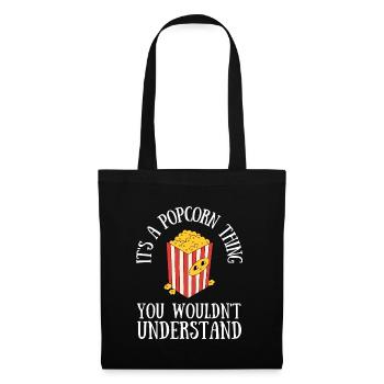 Popcorn Machine Movie Lover Theater Cinema - Tote Bag - black - Front