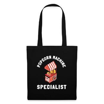 Popcorn Machine Movie Lover Theater Cinema - Tote Bag - black - Front