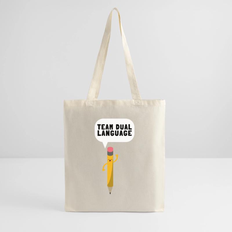 Dual Language Team Bilingue Enseignant Tuteur Sac en tissu