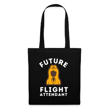 Flight Attendant Steward Stewardess Air Hostess - Stoffbeutel - Schwarz - Vorne