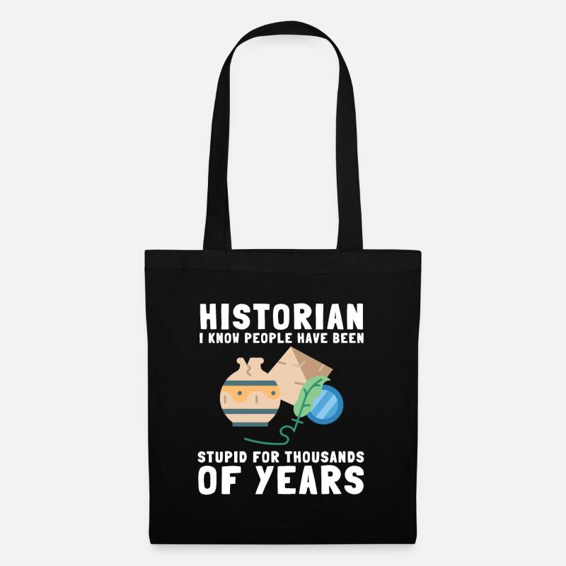Research Historian Museum Curator And Archivist - Stoffbeutel - Schwarz