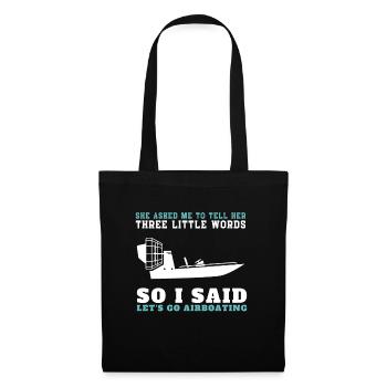Airboat Swamp Hydroplane Fanboat Airboating Hover - Tote Bag - black - Front