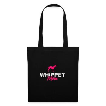 Whippet mom - Stoffbeutel - Schwarz - Vorne