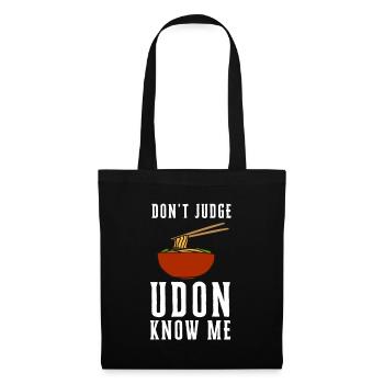 Udon Nouilles Japonaises Ramen Boîte de Nouilles Asiatiques - Sac en tissu - noir - Devant