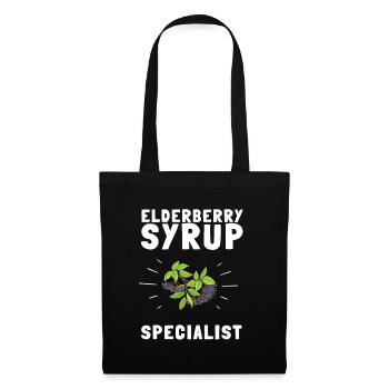 Elderberry Syrup Drink Flu Sambucus Homeopath - Stoffbeutel - Schwarz - Vorne