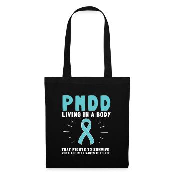 PMDD Awareness Premenstrual Syndrome Menstrual - Stoffbeutel - Schwarz - Vorne