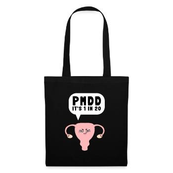 PMDD Awareness Premenstrual Syndrome Menstrual - Stoffbeutel - Schwarz - Vorne