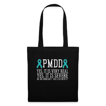 PMDD Awareness Premenstrual Syndrome Menstrual - Stoffbeutel - Schwarz - Vorne